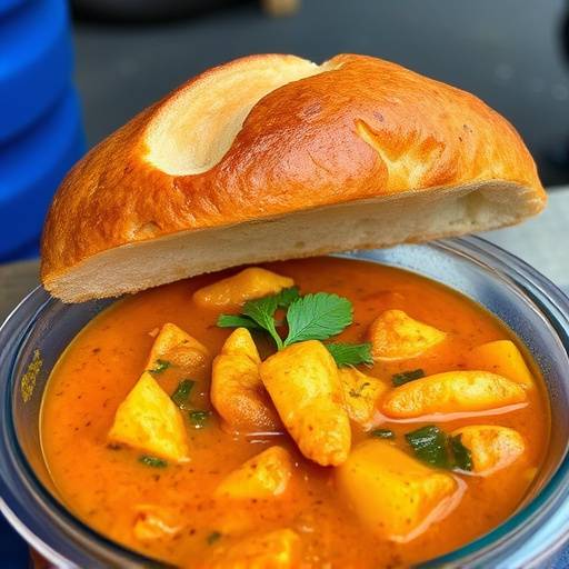Bunny Chow, a Durban curry served in a hollowed-out loaf of bread