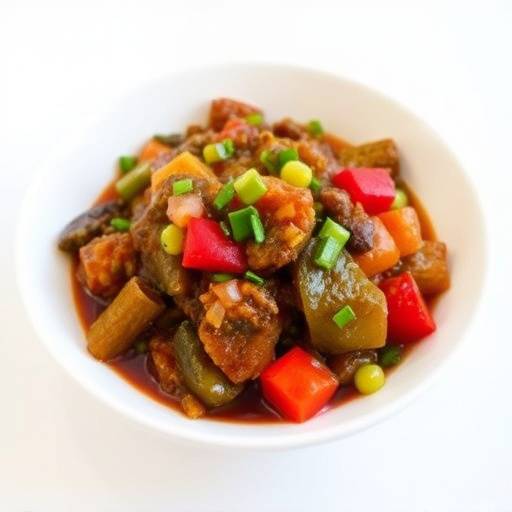 Chakalaka, a spicy South African vegetable relish