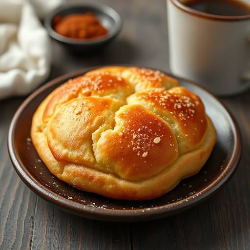 Golden brown Vetkoek, a traditional fried dough pastry